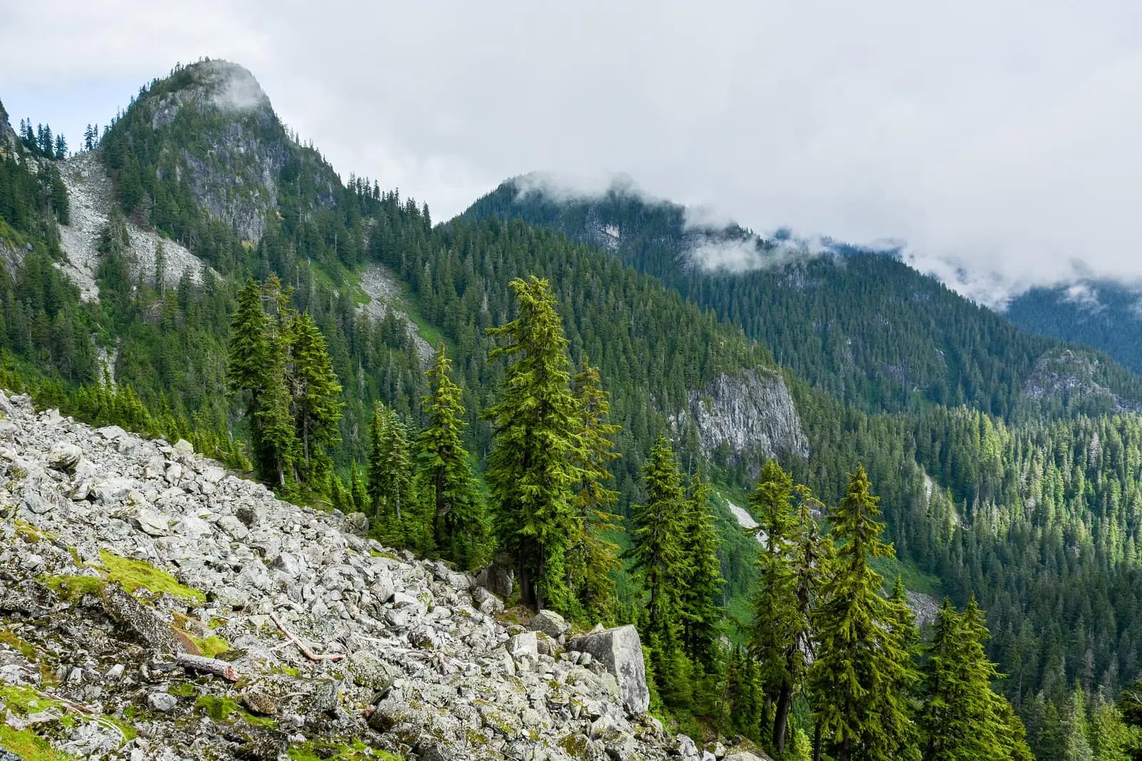 Runner Peak and Mount Elsay in the Mount Seymour area of North Vancouver