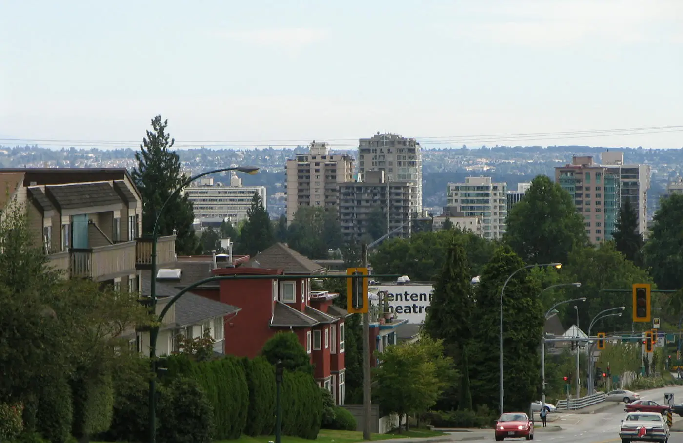 View looking south over the City of North Vancouver from Upper Lonsdale