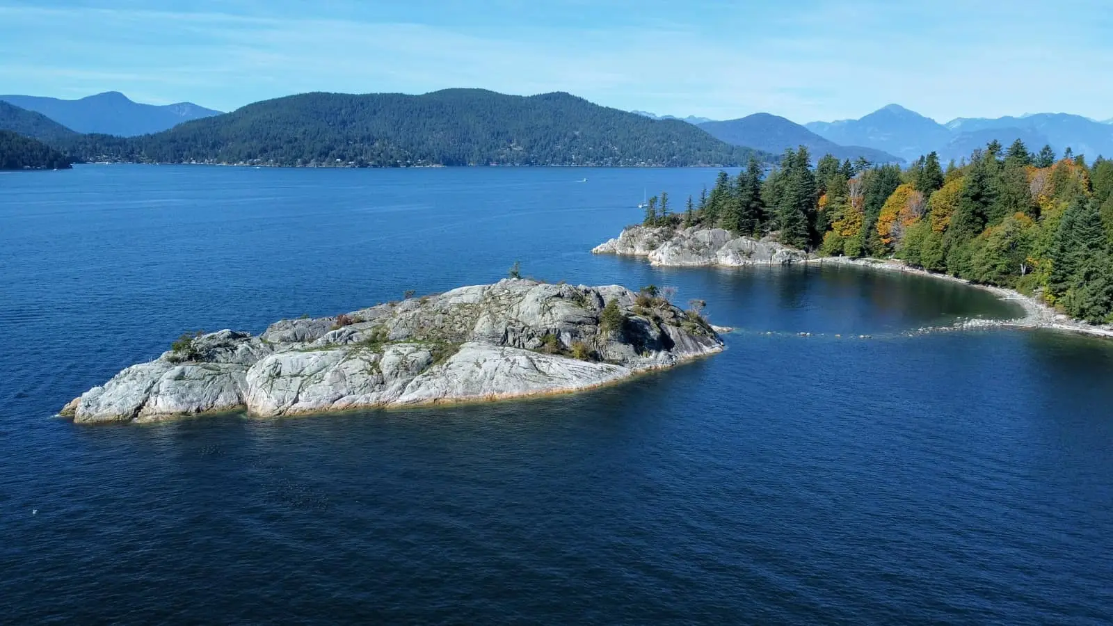 Whyte Islet and Whytecliff Park shoreline in West Vancouver